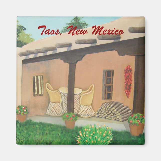 Taos Patio Magnet carré (Devant)