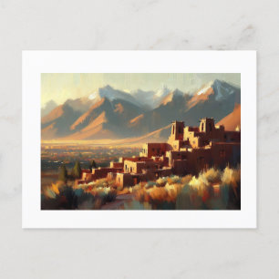 Taos Pueblo New Mexico Postcard