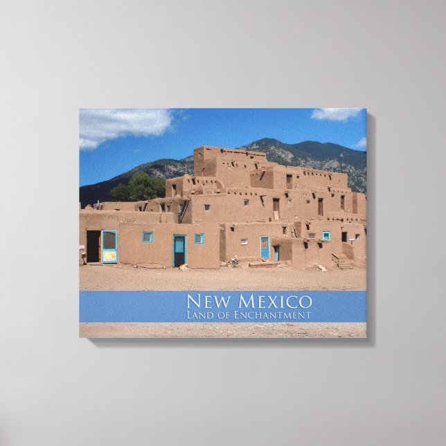 Taos Pueblo Wrapped Canvas Print (Front)