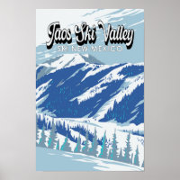 Taos Ski Valley Ski Area Winter New Mexico Vintage