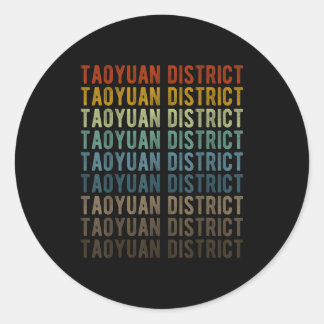 Taoyuan District City Taiwan Retro  Classic Round Sticker