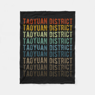 Taoyuan District City Taiwan Retro Fleece Blanket