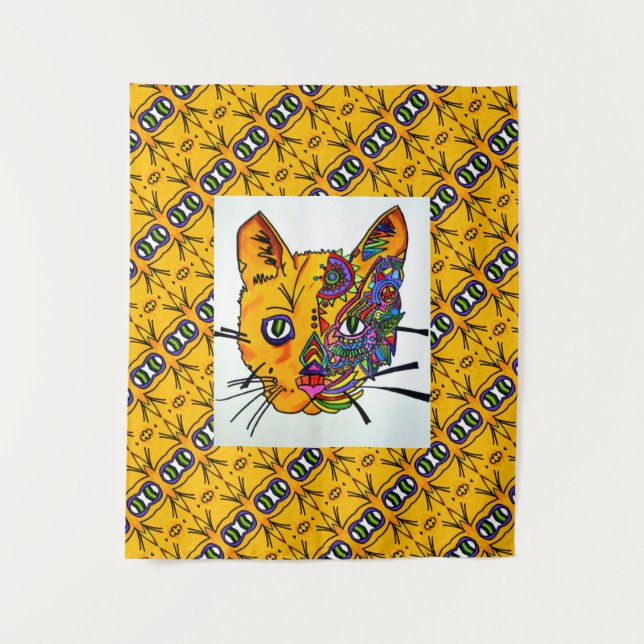 Tap 028 -Cat- Tapestry (Front)