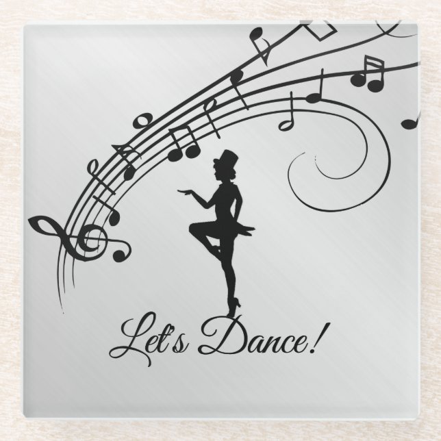 Tap Dance 3 Let's Dance Glass Coaster (Front)