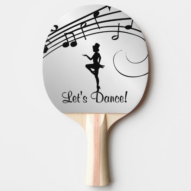 Tap Dance 3 Let's Dance Ping Pong Paddle (Front)