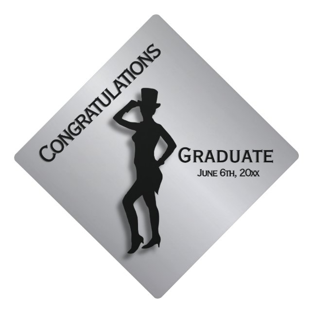 Tap Dance Congratulations Graduate Graduation Cap Topper (Front)