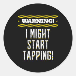 Tap Dance Dancing Rhythm Soft-shoe Tapping Shoes D Classic Round Sticker