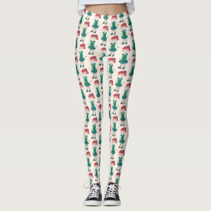 Tap Dance Girl Recital Teal Costume Tapdance Class Leggings