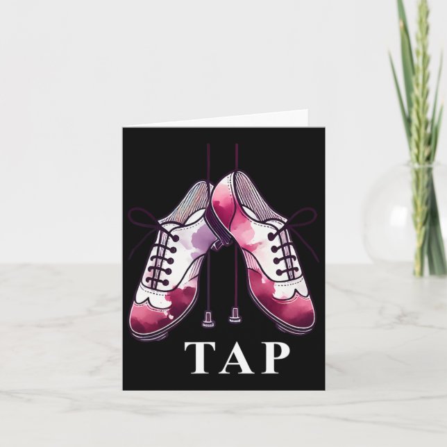 Tap Dance Lover Dancing Shoes Competition Dancer T Card (Front)