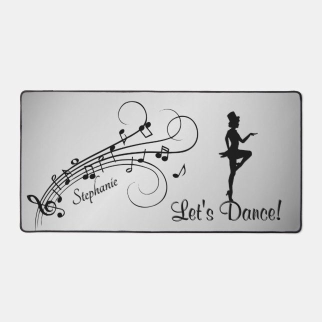 Tap Dance Personal Name Desk Mat (Front)