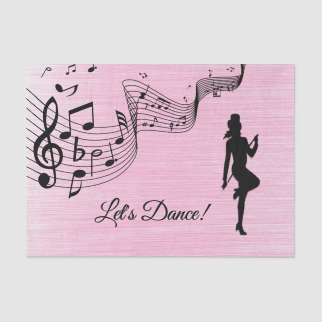 Tap Dance Pink Tissue Paper (Front)