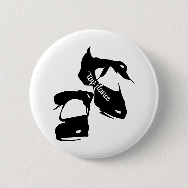 Tap Dance shoes tap dancer 2 Inch Round Button (Front)
