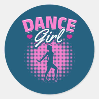 Tap Dance Tap Dancing Dance Girl  Classic Round Sticker