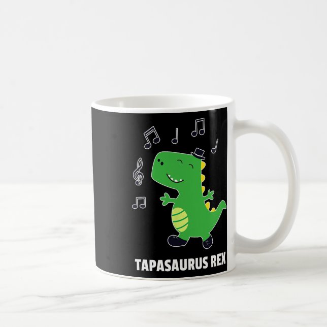Tap Dance -tapasaurus Rex-dinosaur Recital Gift  Coffee Mug (Right)