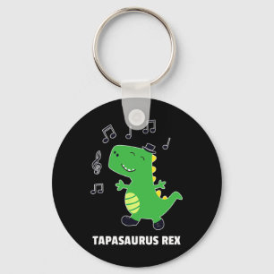 Tap Dance -tapasaurus Rex-dinosaur Recital Gift  Keychain