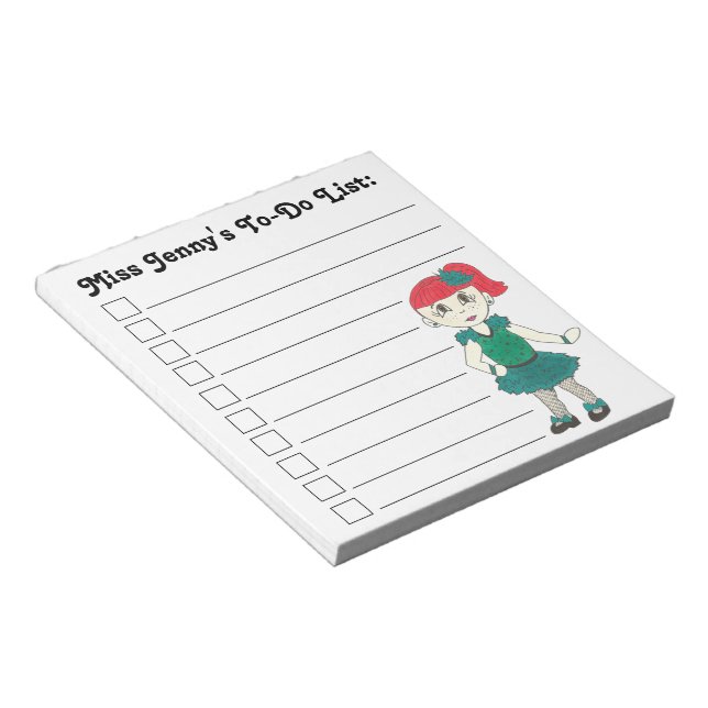Tap Dance Teacher To Do List Recital Gift Notepad (Angled)