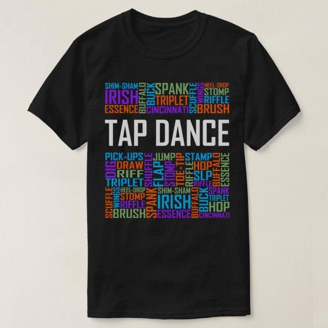 Tap Dance Words T-Shirt (Design Front)