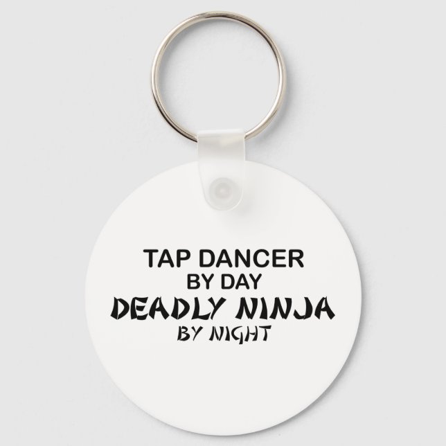Tap Dancer Deadly Ninja by Night Keychain (Front)