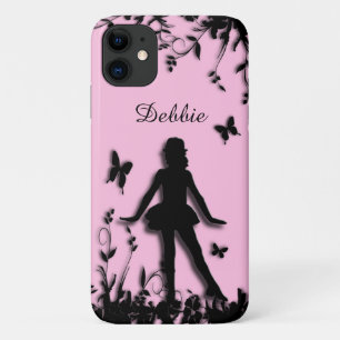 Tap Dancer in Butterfly Garden Pink Personalized iPhone 11 Case