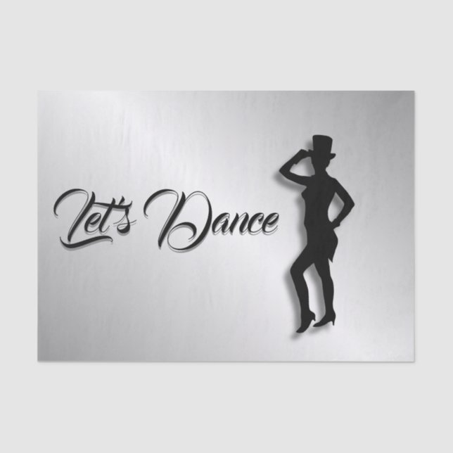 Tap Dancer Let's Dance Tissue Paper (Front)