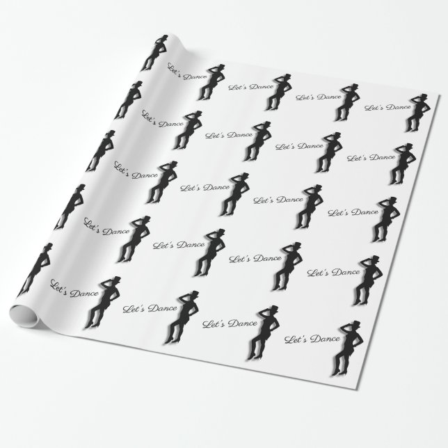 Tap Dancer Wrapping Paper (Unrolled)