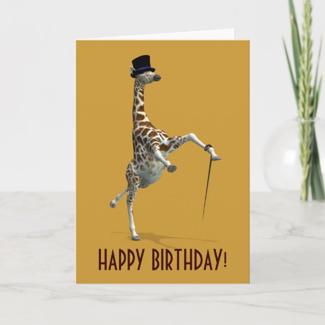 Tap Dancing Giraffe Card (Front)