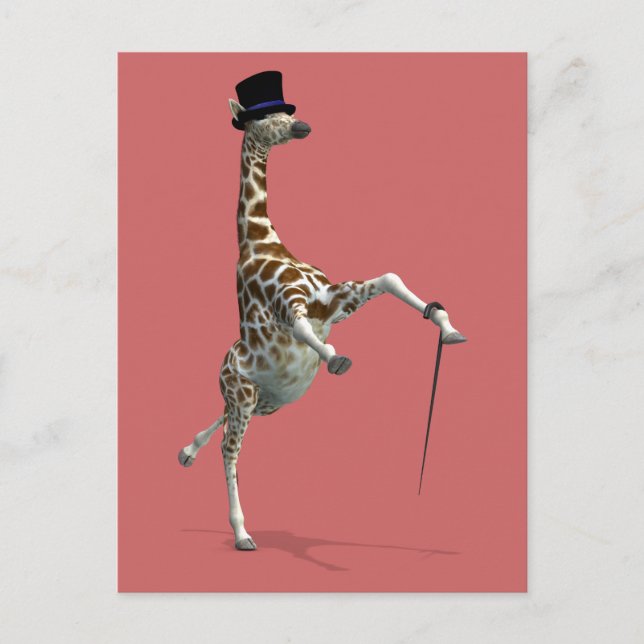Tap Dancing Giraffe Postcard (Front)