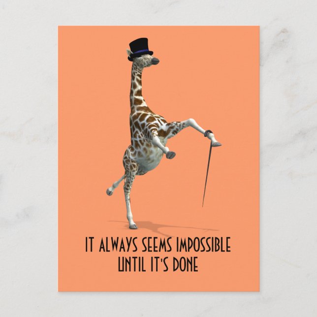 Tap Dancing Giraffe Postcard (Front)