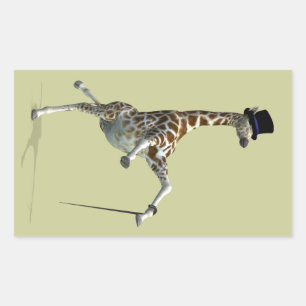 Tap Dancing Giraffe Sticker