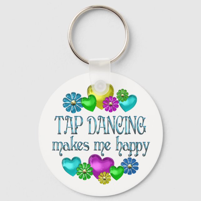 Tap Dancing Happiness Keychain (Front)
