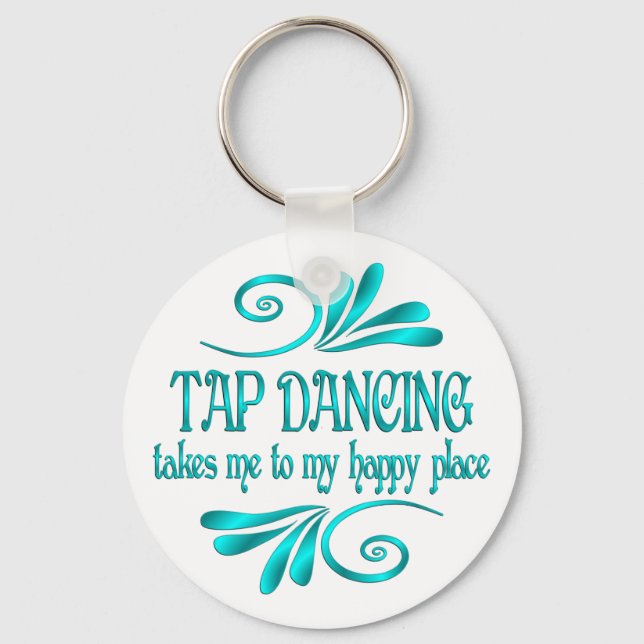 Tap Dancing Happy Place Keychain (Front)