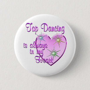 Tap Dancing Heart 2 Inch Round Button