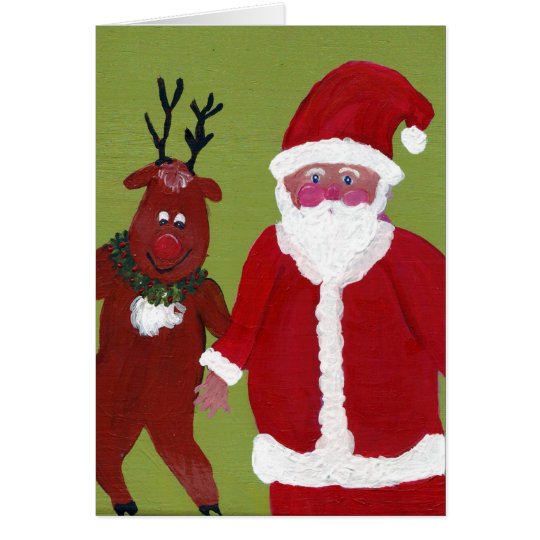 Tap Dancing Reindeer & Santa CARD - Today's Best