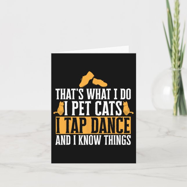 Tap Dancing Teacher Cats Tap Dancer Tap Dance  Card (Front)