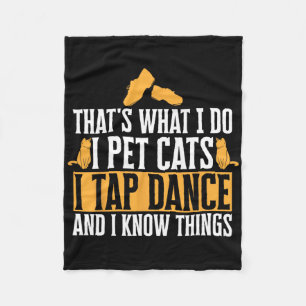 Tap Dancing Teacher Cats Tap Dancer Tap Dance Fleece Blanket