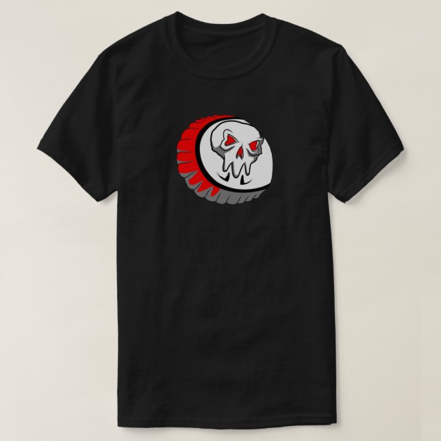 Tap Orange Skull Capss T-Shirt (Design Front)