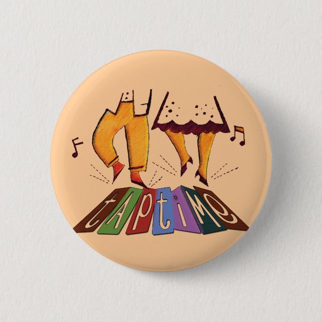 Tap Time 2 Inch Round Button (Front)