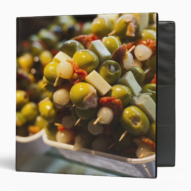 Tapas made with stuffed olives binder (Front/Inside)