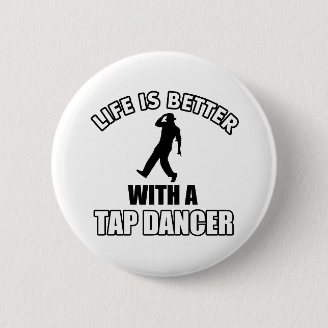 Tapdance designs 2 inch round button (Front)