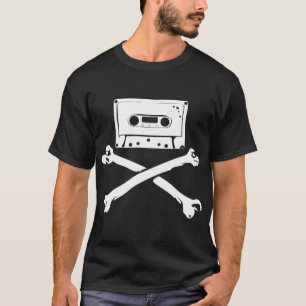 Tape & Crossbones Music Pirate Piracy Home Taping T-Shirt