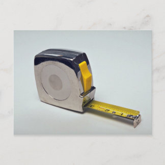 Tape for measuring objects postcard