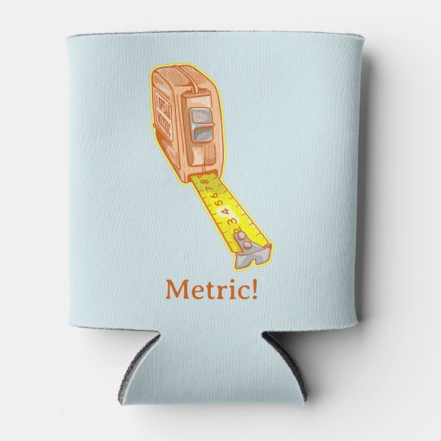Tape measure metric system measuring tape can cooler (Front)