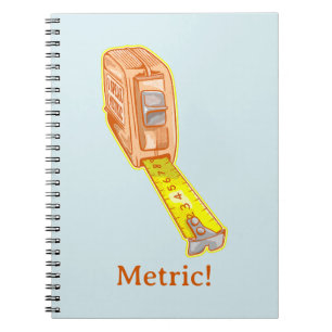 Tape measure metric system measuring tape notebook