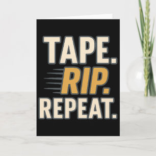 Tape Rip Repeat Funny Hockey Quote Player Fan Rink Card