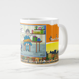 Tape Worm Granny Absurd Visual Humor Large Coffee Mug