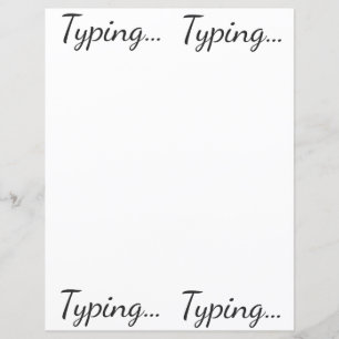 Taper... Feuille de papier