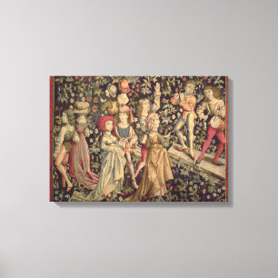 Tapestry depicting dancers and musicians canvas print