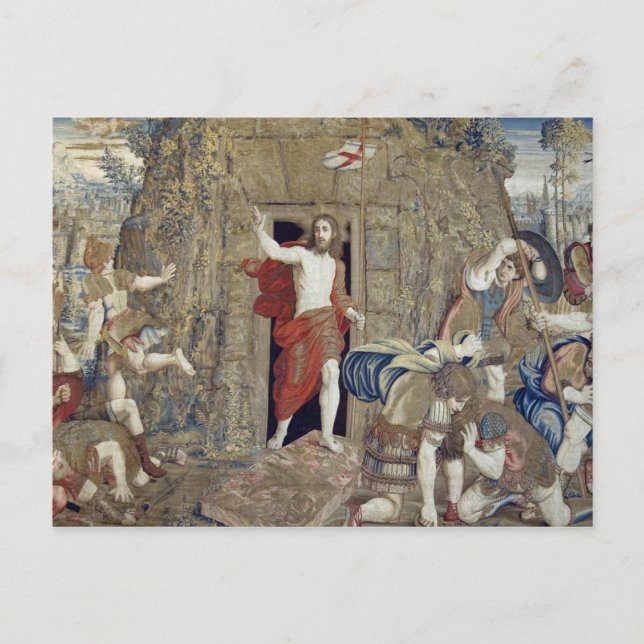 Tapestry depicting the Resurrection of Christ in Postcard (Front)