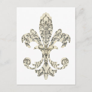 Tapestry Fleur de lis 3 Postcard