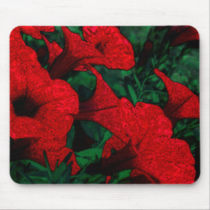 Tapestry Flowers: Red Mouse Pad
